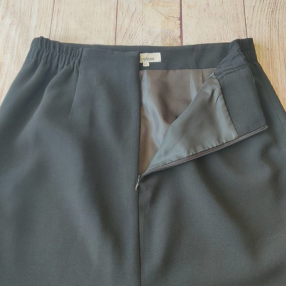 Lantern career black knee length straight skirt - Picture 4 of 7